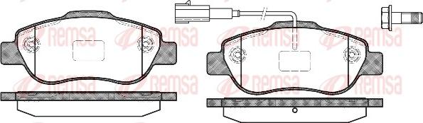 Remsa 1100.11 - Brake Pad Set, disc brake www.autospares.lv