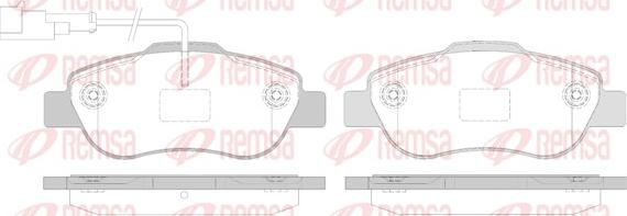 Remsa 1100.12 - Brake Pad Set, disc brake www.autospares.lv