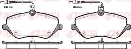 Remsa 1101.04 - Тормозные колодки, дисковые, комплект www.autospares.lv