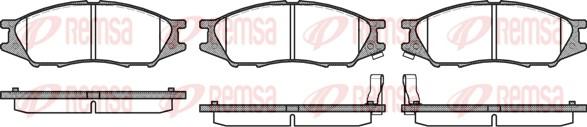 Remsa 1123.02 - Тормозные колодки, дисковые, комплект www.autospares.lv