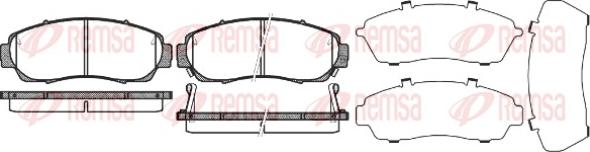 Remsa 1171.12 - Brake Pad Set, disc brake www.autospares.lv