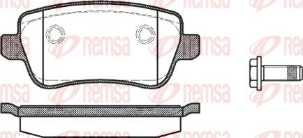 Remsa 1178.00 - Тормозные колодки, дисковые, комплект www.autospares.lv