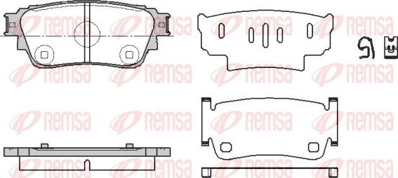 Remsa 1861.00 - Bremžu uzliku kompl., Disku bremzes www.autospares.lv