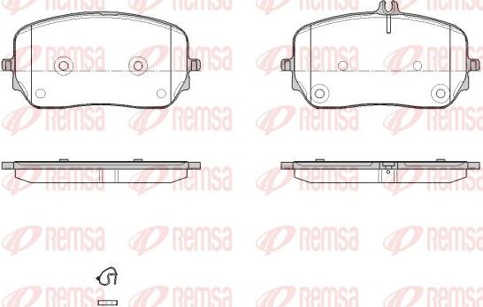 Remsa 1879.00 - Bremžu uzliku kompl., Disku bremzes www.autospares.lv