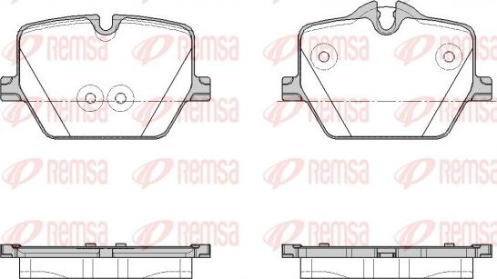 Remsa 1875.00 - Bremžu uzliku kompl., Disku bremzes www.autospares.lv