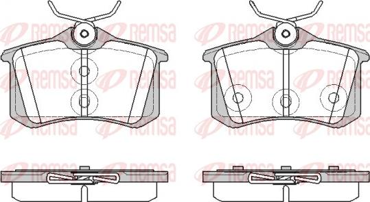 Remsa 1391.57 - Bremžu uzliku kompl., Disku bremzes www.autospares.lv