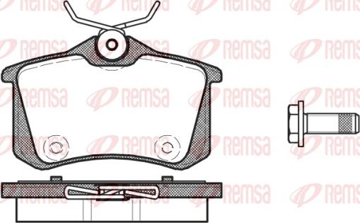 Remsa 1391.00 - Тормозные колодки, дисковые, комплект www.autospares.lv