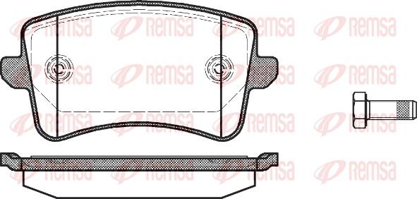 Remsa 1343.00 - Тормозные колодки, дисковые, комплект www.autospares.lv