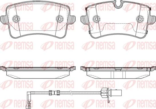 Remsa 1343.20 - Тормозные колодки, дисковые, комплект www.autospares.lv