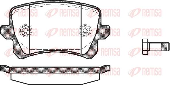 Remsa 1342.00 - Тормозные колодки, дисковые, комплект www.autospares.lv