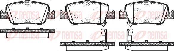 Remsa 1356.02 - Тормозные колодки, дисковые, комплект www.autospares.lv