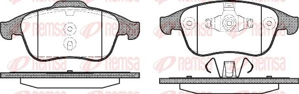 Remsa 1350.00 - Bremžu uzliku kompl., Disku bremzes www.autospares.lv