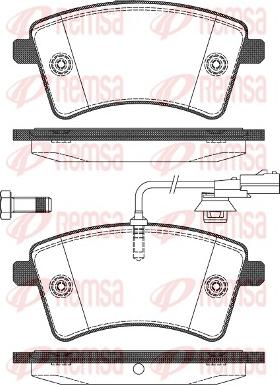 Remsa 1351.01 - Тормозные колодки, дисковые, комплект www.autospares.lv