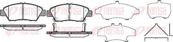 Remsa 1358.02 - Brake Pad Set, disc brake www.autospares.lv