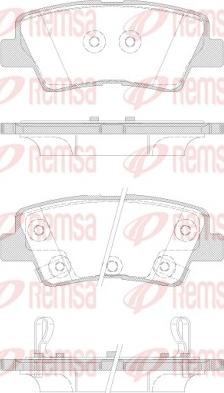 Remsa 1362.42 - Тормозные колодки, дисковые, комплект www.autospares.lv