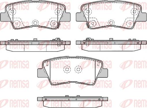 Remsa 1362.85 - Bremžu uzliku kompl., Disku bremzes www.autospares.lv