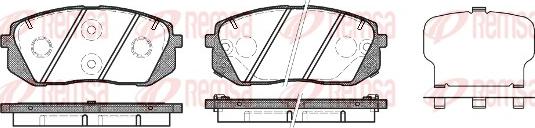 Remsa 1302.22 - Тормозные колодки, дисковые, комплект www.autospares.lv