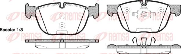 Remsa 1297.00 - Тормозные колодки, дисковые, комплект www.autospares.lv