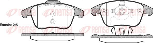 Remsa 1249.00 - Bremžu uzliku kompl., Disku bremzes autospares.lv