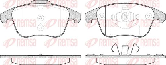 Remsa 1249.30 - Bremžu uzliku kompl., Disku bremzes www.autospares.lv