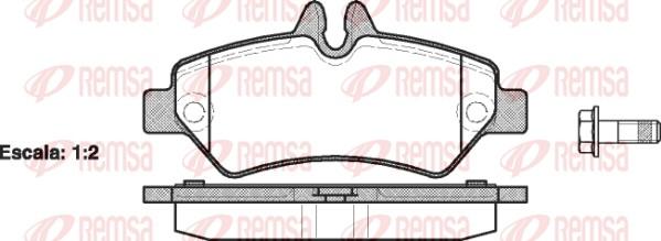 Remsa 1246.00 - Bremžu uzliku kompl., Disku bremzes www.autospares.lv