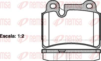 Remsa 1240.00 - Bremžu uzliku kompl., Disku bremzes autospares.lv