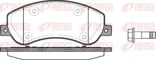 Remsa 1250.00 - Bremžu uzliku kompl., Disku bremzes www.autospares.lv