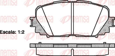 Remsa 1258.00 - Тормозные колодки, дисковые, комплект www.autospares.lv