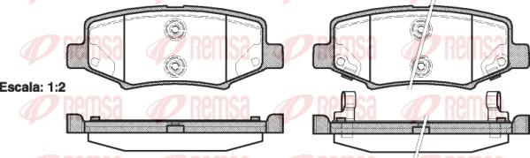 Remsa 1264.02 - Bremžu uzliku kompl., Disku bremzes www.autospares.lv