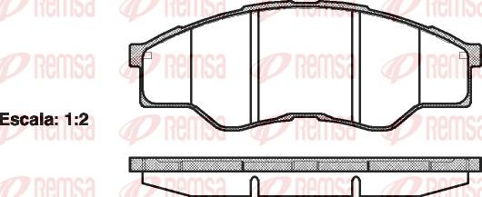 Remsa 1266.00 - Bremžu uzliku kompl., Disku bremzes www.autospares.lv