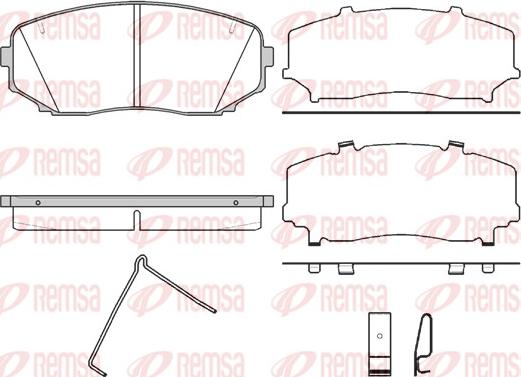 Remsa 1267.02 - Тормозные колодки, дисковые, комплект www.autospares.lv