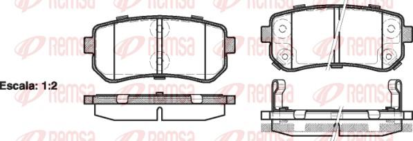 Remsa 1209.02 - Тормозные колодки, дисковые, комплект www.autospares.lv