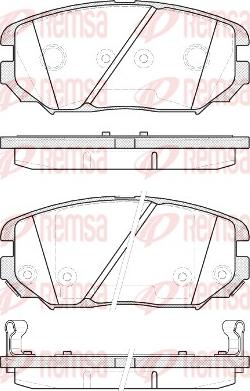 Remsa 1204.12 - Тормозные колодки, дисковые, комплект www.autospares.lv