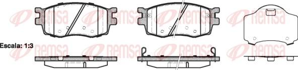 Remsa 1208.02 - Тормозные колодки, дисковые, комплект www.autospares.lv