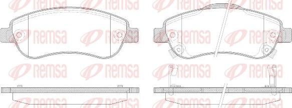 Remsa 1289.02 - Brake Pad Set, disc brake www.autospares.lv