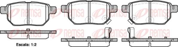 Remsa 1286.02 - Тормозные колодки, дисковые, комплект www.autospares.lv