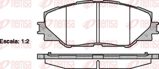 Remsa 1234.00 - Bremžu uzliku kompl., Disku bremzes www.autospares.lv