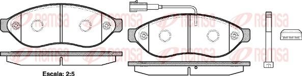 Remsa 1237.01 - Bremžu uzliku kompl., Disku bremzes www.autospares.lv