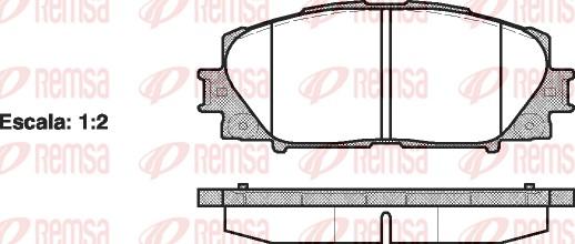 Remsa 1224.00 - Brake Pad Set, disc brake www.autospares.lv