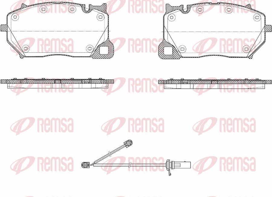 Remsa 1743.00 - Bremžu uzliku kompl., Disku bremzes www.autospares.lv