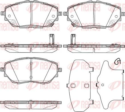 Remsa 1786.02 - Bremžu uzliku kompl., Disku bremzes www.autospares.lv