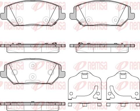 Remsa 1783.02 - Тормозные колодки, дисковые, комплект www.autospares.lv