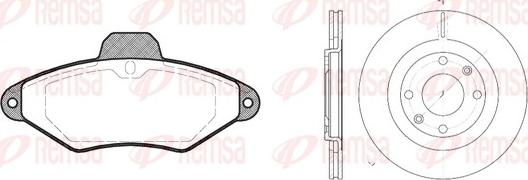 Remsa 8438.00 - Bremžu komplekts, Disku bremzes www.autospares.lv