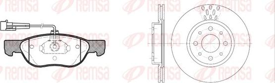 Remsa 8587.01 - Bremžu komplekts, Disku bremzes autospares.lv