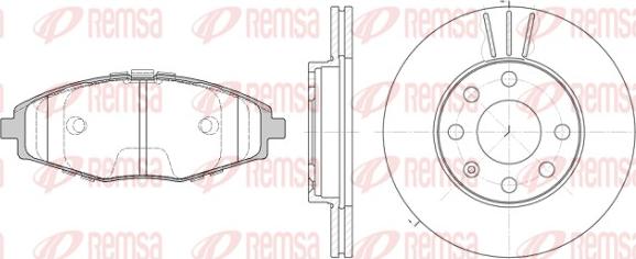 Remsa 8696.01 - Bremžu komplekts, Disku bremzes www.autospares.lv