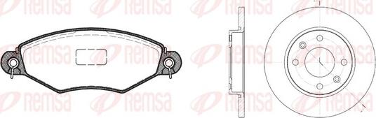 Remsa 8643.02 - Дисковый тормозной механизм, комплект www.autospares.lv