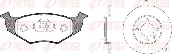 Remsa 8609.00 - Дисковый тормозной механизм, комплект www.autospares.lv