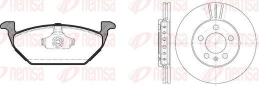 Remsa 8633.02 - Дисковый тормозной механизм, комплект www.autospares.lv