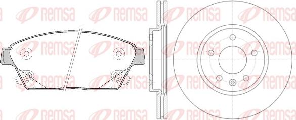 Remsa 81431.00 - Bremžu komplekts, Disku bremzes www.autospares.lv