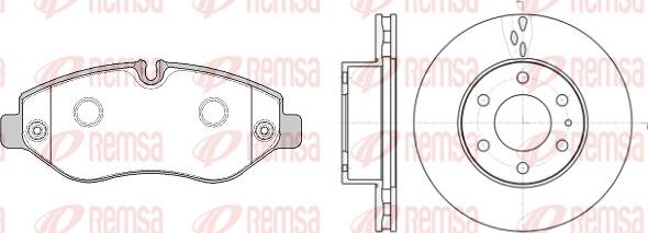 Remsa 81245.02 - Bremžu komplekts, Disku bremzes www.autospares.lv